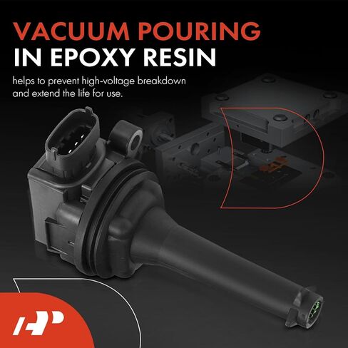 A-Premium Ignition Coil Compatible with Volvo Vehicles - 2.3L 2.4L 2.5L 2.8L 2.9L - C70 1999-2005, S60 2001-2005, S70 1999-2000, S80 1999-2006, V70 1999-2007, XC70 XC90 2003-2006 in Kuwait