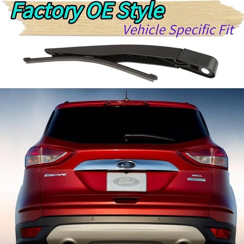 Rear Wiper Blade & Arm Replacement for Ford Escape 2013-2019 2018 2017 2016 2015 2014 - OEM Fit for S SE SEL Titanium 1.5L L4 - Gas 2.0L L4 - Gas 2.5L L4 - Gas Models - All-Season in Kuwait