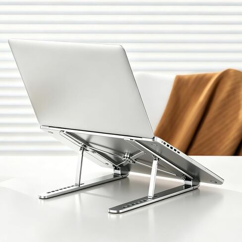 Foldables Laptop Stand for Desk- Adjustable Ergonomic Laptop Riser, Laptops Holder Tablet Keyboard Stand for Office Home (Pink) in Kuwait