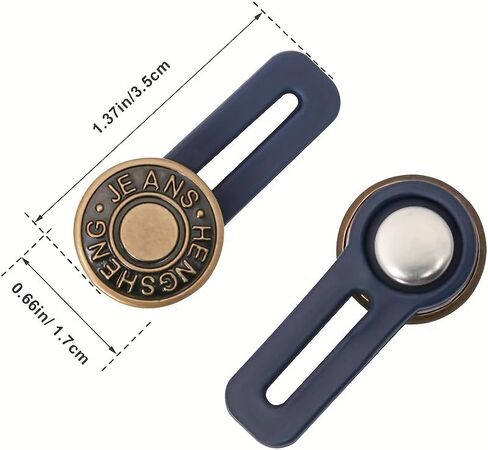 Set of 6 Instant Expander Buttons - No Sewing Required, Adjustable Waist Extenders for Jeans and Pants (Copper,6) in Kuwait