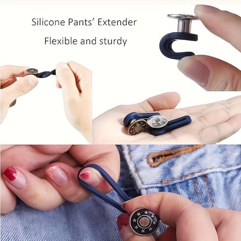 Set of 6 Instant Expander Buttons - No Sewing Required, Adjustable Waist Extenders for Jeans and Pants (Copper,6) in Kuwait