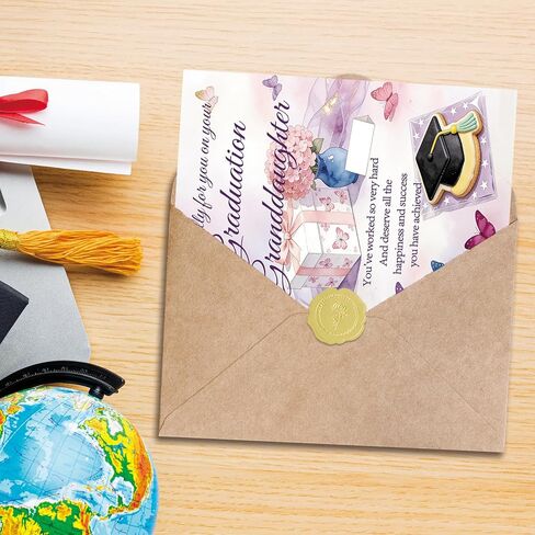OJsensai Special Granddaughter Graduation Card for her, Congratulations Granddaughter High School & College Graduation Card from Grandma Grandpa in Kuwait