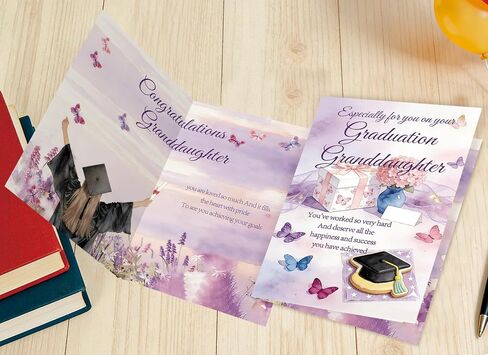 OJsensai Special Granddaughter Graduation Card for her, Congratulations Granddaughter High School & College Graduation Card from Grandma Grandpa in Kuwait