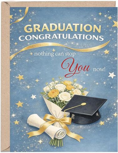 OJsensai Special Granddaughter Graduation Card for her, Congratulations Granddaughter High School & College Graduation Card from Grandma Grandpa in Kuwait
