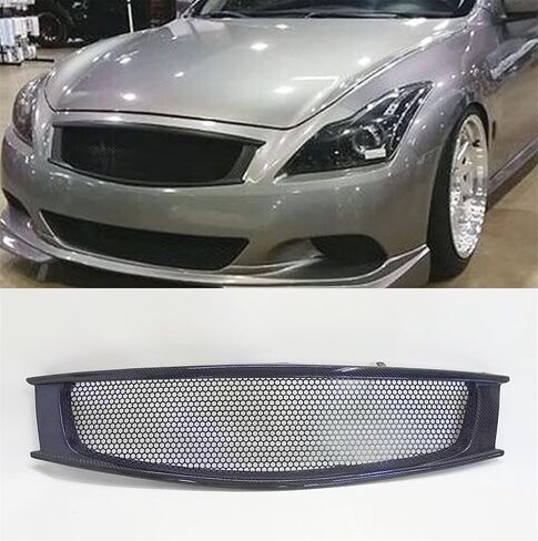 Carbon Fiber Front Grill Mesh Grille Fits Infiniti G37 08-13 Coupe 2008-2013 in Kuwait