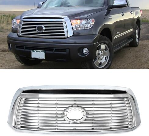 Chrome Front Grille Compatible with 2010-2013 Toyota Tundra Limited Style Pickup Upper Bumper Grill Replace for 531000C240,TO1200345 in Saudi Arabia