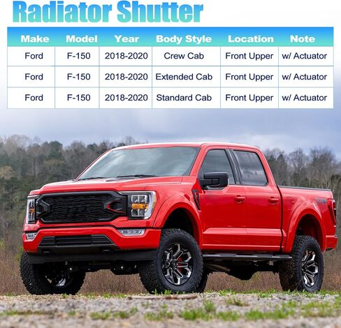 Front Upper Active Grille Radiator Shutter Assembly with Actuator Motor Compatible with Ford F-150 2018-2020# JL3Z8475D, JL3Z-8475-D in Kuwait
