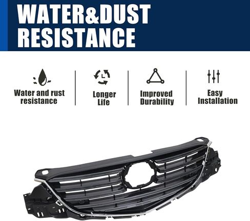 FZJDSD Black Front Grill Assembly Chrome W/Radar Hole KA0G50710B Compatible with Mazda CX-5 2015-2016 in Kuwait