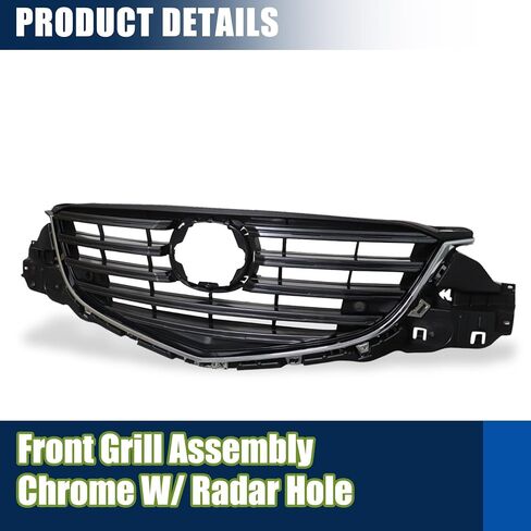 FZJDSD Black Front Grill Assembly Chrome W/Radar Hole KA0G50710B Compatible with Mazda CX-5 2015-2016 in Kuwait