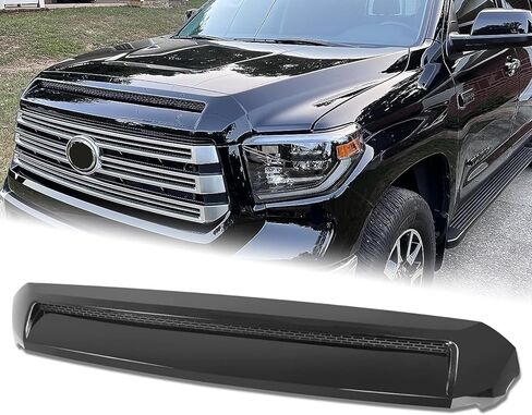 Front Upper Hood Scoop Bulge Molding Grille For 2014-2021 Toyota Tundra Hood Scoop Grill Trim 761800C030 TO1231102 Gloss Black in Saudi Arabia