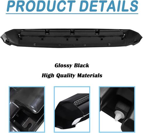 Front Upper Hood Scoop Bulge Molding Grille For 2014-2021 Toyota Tundra Hood Scoop Grill Trim 761800C030 TO1231102 Gloss Black in Saudi Arabia