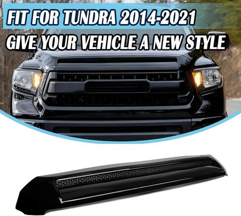 Front Upper Hood Scoop Bulge Molding Grille For 2014-2021 Toyota Tundra Hood Scoop Grill Trim 761800C030 TO1231102 Gloss Black in Saudi Arabia