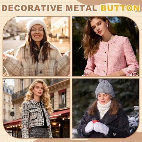 uxcell 10pcs Metal Blazer Button, 25mm/0.98" Decorative Round Sewing Shank Buttons, Nautical Style Patterns for Men Women Suit Coat Jacket Uniform, Gold in Saudi Arabia