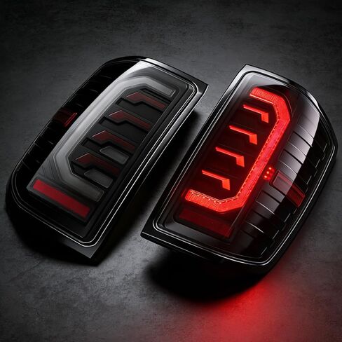Sequential Full Led tail Lights Fit for 2016-2018 GMC Sierra 3500HD,2015-2018 Chevy Silverado 1500 2500HD 3500HD,Starting Animated,Dynamic Turn Signals,Reverse Lights Rear Lights Assembly, Smoked in Saudi Arabia