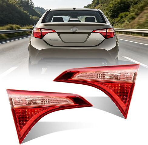 Left Outer Tail Light Assembly Compatible with Toyota Corolla 2017 2018 2019, Rear Taillights Brake Lamps with Halogen Bulbs and Clear Lens Replaces 8156002B00 (Driver Side) in Saudi Arabia