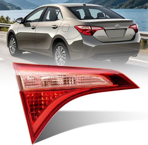 Left Outer Tail Light Assembly Compatible with Toyota Corolla 2017 2018 2019, Rear Taillights Brake Lamps with Halogen Bulbs and Clear Lens Replaces 8156002B00 (Driver Side) in Kuwait