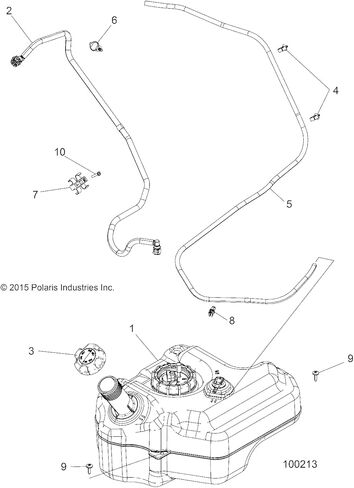 Polaris 2521556 ASM-FUEL LINE RAIL TO TANK in Kuwait