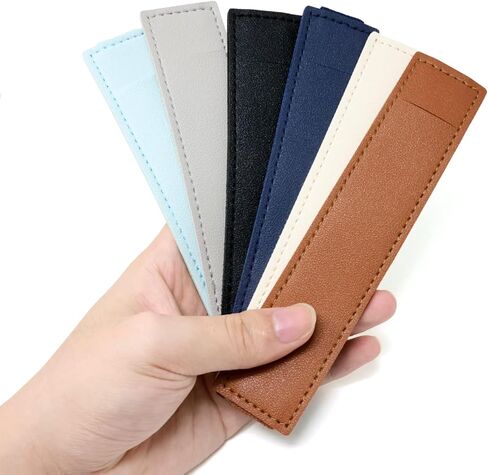 6PCS Multicolor PU Leather Elastic Band Pen Holder Pencil Sleeve Standard for Notebook Planners Binders Books, 6 Colors in Kuwait