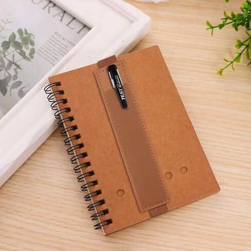 6PCS Multicolor PU Leather Elastic Band Pen Holder Pencil Sleeve Standard for Notebook Planners Binders Books, 6 Colors in Kuwait