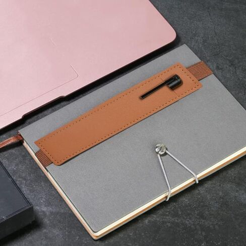 6PCS Multicolor PU Leather Elastic Band Pen Holder Pencil Sleeve Standard for Notebook Planners Binders Books, 6 Colors in Kuwait