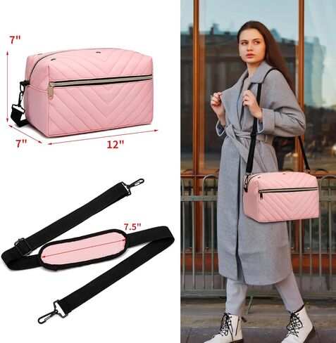 Crochet Bag Organizer, Yarn Storage Organizer with Shoulder Strap, Stylish Knitting Bag for Crochet Accessories, Mothers Day Gifts, Crochet Yarn Supplies, Pink in Saudi Arabia