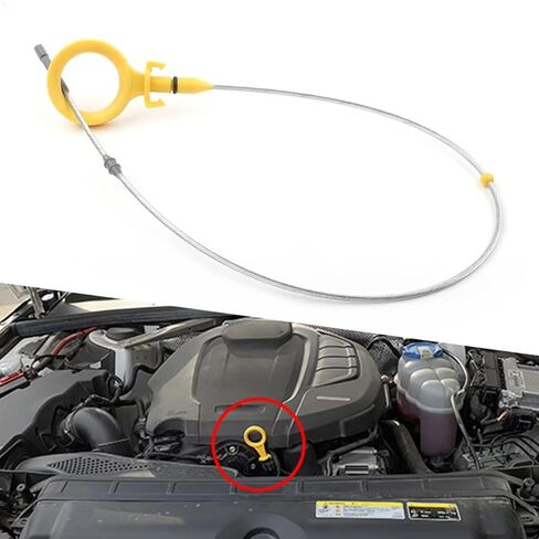 Car Oil Dipstick Compatible with Skoda for Octavia 2004 2005 2006 2007 2008 Car Dip Stick 06F115611F in Kuwait