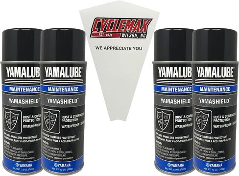 Cyclemax Four Pack متوافقة مع Yamaha Yamalube 12 Oz. علبة Yamashield ACC-YAMSH-LD-00 تحتوي على أربع علب وقمع in Kuwait