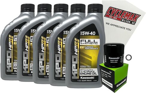 Cyclemax Full-Synthetic KPO Oil Change Kit compatible with 2026 Kawasaki Teryx H2 in Kuwait