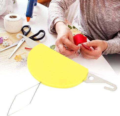 Plastic Needle Threader for Hand Sewing, 1 Piece Manual Threading Tool with Flexible Steel Wire for Embroidery Cross Stitch Craft and Machine Sewing in Kuwait