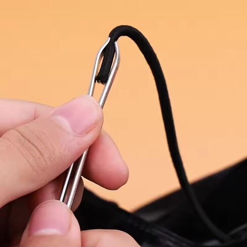 4 PCS Metal Drawstring Rope Threaders DIY Sewing Tools Portable Thread Needle Cross Stitch Threader, 2 Sizes in Kuwait
