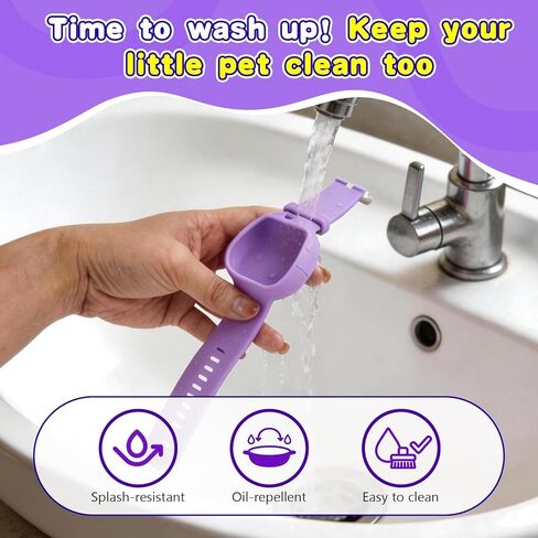 Soft Silicone Wristband for Tamagotchi Original, for Gen 1/2, Neon, Retro Flowers, 90s, Fresh Strawberry, Adjustable Anti-Drop Strap for Kids, Teens, Adults, Parents & 90s Nostalgia Lovers (Purple) in Kuwait