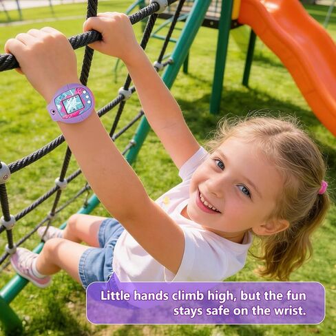 Soft Silicone Wristband for Tamagotchi Original, for Gen 1/2, Neon, Retro Flowers, 90s, Fresh Strawberry, Adjustable Anti-Drop Strap for Kids, Teens, Adults, Parents & 90s Nostalgia Lovers (Purple) in Kuwait