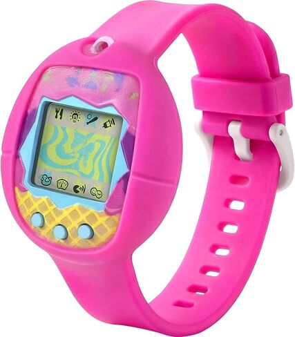Soft Silicone Wristband for Tamagotchi Original, for Gen 1/2, Neon, Retro Flowers, 90s, Fresh Strawberry, Adjustable Anti-Drop Strap for Kids, Teens, Adults, Parents & 90s Nostalgia Lovers (Purple) in Kuwait