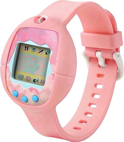 Soft Silicone Wristband for Tamagotchi Original, for Gen 1/2, Neon, Retro Flowers, 90s, Fresh Strawberry, Adjustable Anti-Drop Strap for Kids, Teens, Adults, Parents & 90s Nostalgia Lovers (Purple) in Kuwait