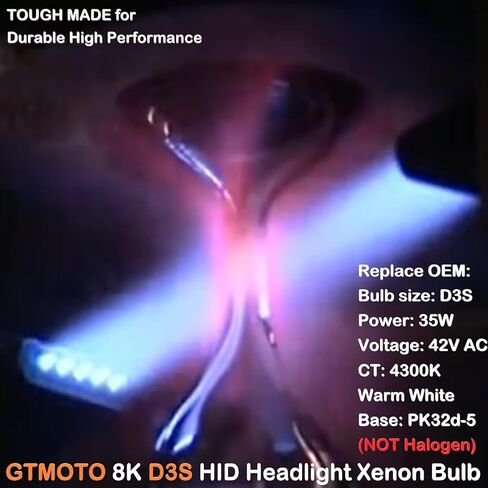 D3S Xenon Bulb for 2015 2016 2017 2018 2019 2020 GMC Yukon XL Acadia Denali HID Headlights, 13587843 OEM 35W Headlamp, 8000K Blue White D3SC1 Bi-xenon Light, 2 Pack in Kuwait