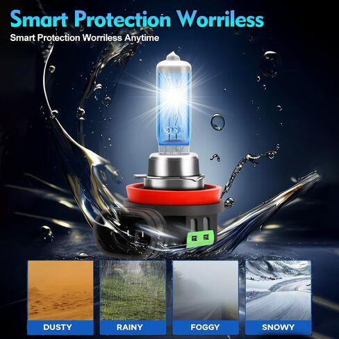 Halogen Headlight Bulbs Fit For Scion XB 2008-2015, H11 Low Beam Light Bulbs, 20000LM 900% Brightness, 6000K White, Plug And Play, Pack of 2 in Saudi Arabia