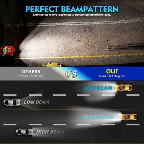 Halogen Headlight Bulbs Fit For Scion XB 2008-2015, H11 Low Beam Light Bulbs, 20000LM 900% Brightness, 6000K White, Plug And Play, Pack of 2 in Saudi Arabia
