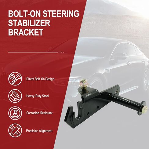 Bolt-On Steering Stabilizer Bracket KRSS15 compatible with 2015-2024 Chevrolet Silverado/GMC Sierra 2500/3500/2500HD/3500HD Without Factory Tabs in Saudi Arabia