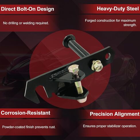 Bolt-On Steering Stabilizer Bracket KRSS15 compatible with 2015-2024 Chevrolet Silverado/GMC Sierra 2500/3500/2500HD/3500HD Without Factory Tabs in Saudi Arabia