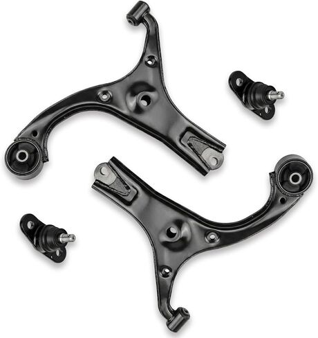 4pc Front Lower Control Arm with Ball Joint Suspension Kit for Hyundai 2006-2011 Accent, Compatible with Kia 2006-2011 Rio, 2006-2011 Rio5, K640403 K640404 K500015 in Kuwait