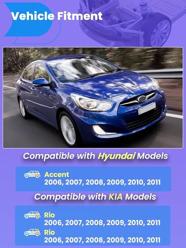 4pc Front Lower Control Arm with Ball Joint Suspension Kit for Hyundai 2006-2011 Accent, Compatible with Kia 2006-2011 Rio, 2006-2011 Rio5, K640403 K640404 K500015 in Kuwait
