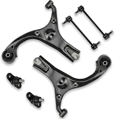4pc Front Lower Control Arm with Ball Joint Suspension Kit for Hyundai 2006-2011 Accent, Compatible with Kia 2006-2011 Rio, 2006-2011 Rio5, K640403 K640404 K500015 in Kuwait