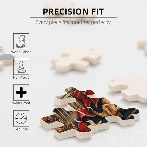 250th Anniversary America Jigsaw Puzzle, Adult, 500 Pieces, Patriotic Theme, Wooden, Concentration and Logical Thinking Skills in Kuwait