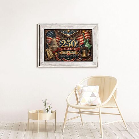 250th Anniversary America Jigsaw Puzzle, Adult, 500 Pieces, Patriotic Theme, Wooden, Concentration and Logical Thinking Skills in Kuwait