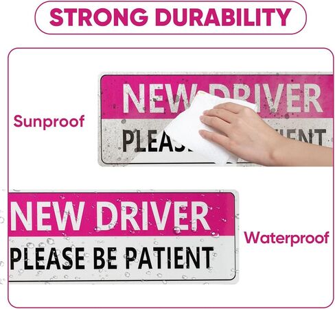 3 Pack Student Driver Magnet for Car, Reflective New Driver Sticker, Please Be Patient Magnetic Sign for Beginner Drivers Safety, Removable Bumper Magnet for Women & Teens in Kuwait