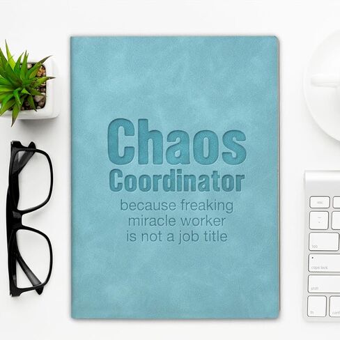 Chaos Coordinator Notebook Because Freaking Miracle Worker Is Not a Job Title Journal Funny Office Gift for Coworker Boss-Blue in Saudi Arabia