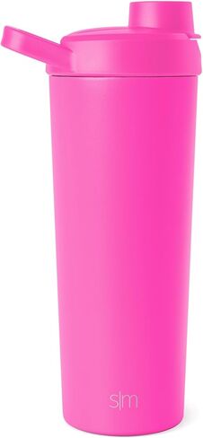 Simple Modern Stainless Steel Shaker Bottle with Ball 24oz | Metal Insulated Cup for Protein Mixes, Shakes and Pre Workout | Rally Collection | Raspberry Vibes in Kuwait