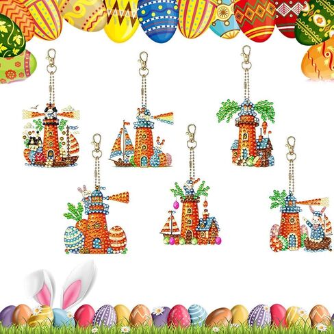 YUE ZHE 6 PCS Diamond Painting Kits for Adults DIY Diamond Art Painting Wall Hook Key Holder Wall Adhesive Hook Cat Theme Arts and Crafts DIY Kits for Towel Hat Kitchen Decoration in Saudi Arabia
