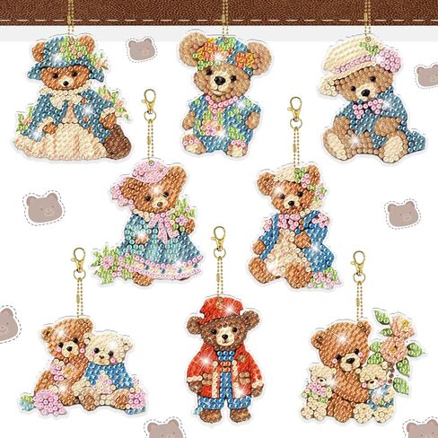 YUE ZHE 6 PCS Diamond Painting Kits for Adults DIY Diamond Art Painting Wall Hook Key Holder Wall Adhesive Hook Cat Theme Arts and Crafts DIY Kits for Towel Hat Kitchen Decoration in Saudi Arabia