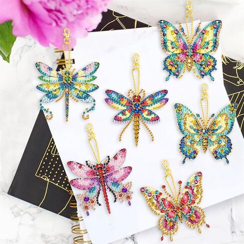 YUE ZHE 6 PCS Diamond Painting Kits for Adults DIY Diamond Art Painting Wall Hook Key Holder Wall Adhesive Hook Cat Theme Arts and Crafts DIY Kits for Towel Hat Kitchen Decoration in Saudi Arabia